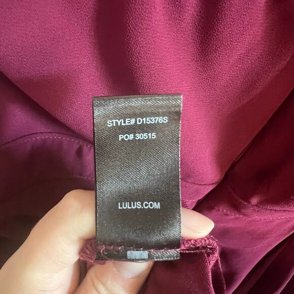 Lulus Forevermore Burgundy Skater Fit and Flare Dress NWT Size Large - Picture 8 of 8